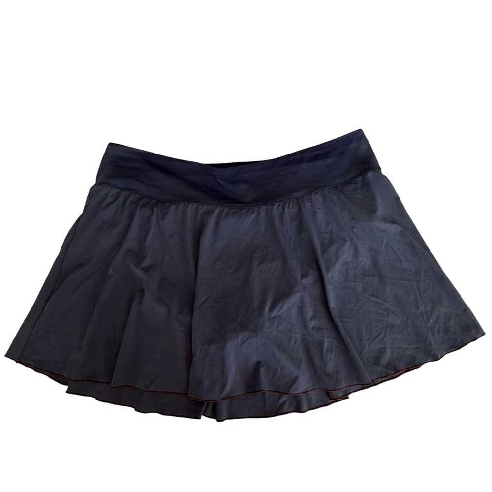 QVC Navy Blue Swim Skirt Size 28W with Built-in Brief Plus  A350356